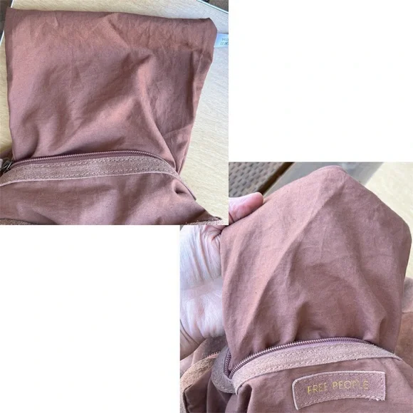 Free People Roma Suede Leather Slouchy Hobo Tote Bag - Picture 12 of 16